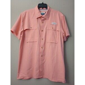 Magellan Orange Vented Fishing Shirt Size Large
